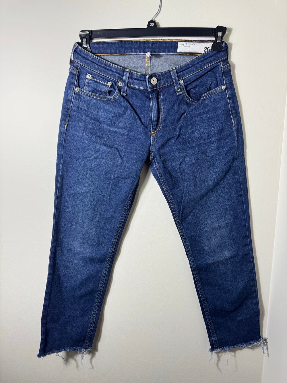 Rag & Bone Dre Low Rise Slim Boyfriend Blue Jeans Size 26